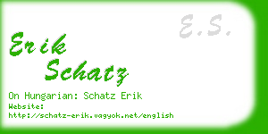 erik schatz business card